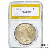1925 Silver Peace Dollar PGA MS66