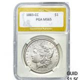 1883-CC Morgan Silver Dollar PGA MS65