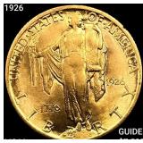 1926 Sesquincentennial $2.50 Gold Qtr Eagle GEM BU