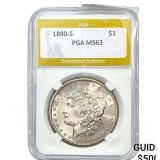 1890-S Morgan Silver Dollar PGA MS63