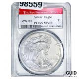 2013-S Silver Eagle PCGS MS70