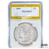 1904 Morgan Silver Dollar PGA MS65