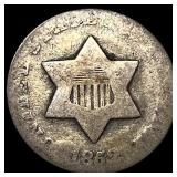 1859 Silver Three-Cent Piece NICELY CIRCULATED