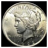1922 Silver Peace Dollar GEM BU