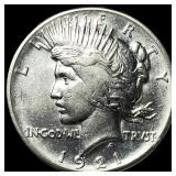 1921 Silver Peace Dollar CHOICE AU