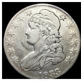 1833 Capped Bust Half Dollar NICELY  CIRCULATED
