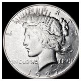 1927-D Silver Peace Dollar CHOICE AU