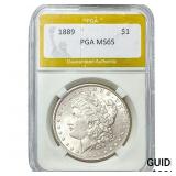 1889 Morgan Silver Dollar PGA MS65