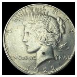 1922 Silver Peace Dollar CLOSELY UNCIRCULATED
