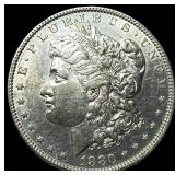 1880-O Micro O Silver Morgan Dollar CHOICE AU