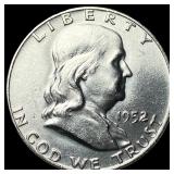 1952-D FBL Franklin Silver Half Dollar CHOICE BU