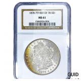 1878 Rev. 78 Morgan Silver Dollar NGC MS61