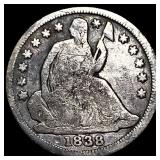 1838 Silver Half Dime ABOUT UNCIRCULATED