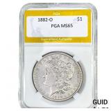 1882-O Morgan Silver Dollar PGA MS65