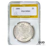 1886 Morgan Silver Dollar PGA MS64