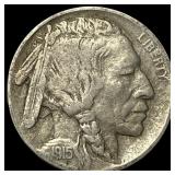 1915-D Buffalo Nickel NEARLY UNCIRCULATED