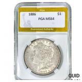 1886 Morgan Silver Dollar PGA MS64
