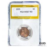 1935 Wheat Cent PGA MS67 RD