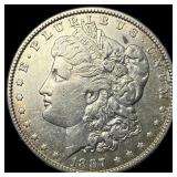 1887 Morgan Silver Dollar CLOSELY UNCIRCULATED