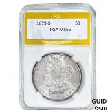 1879-S Morgan Silver Dollar PGA MS65