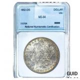 1882-O/S Morgan Silver Dollar NNC MS64