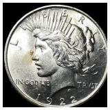 1922 Silver Peace Dollar CHOICE BU
