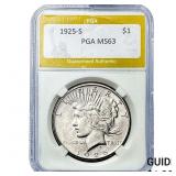 1925-S Silver Peace Dollar PGA MS63