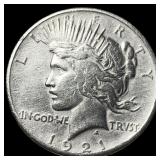 1921 Silver Peace Dollar CLOSELY UNCIRCULATED