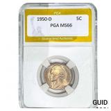1950-D Jefferson Nickel PGA MS66