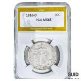 1916-D Walking Liberty Half Dollar PGA MS63