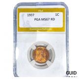 1937 Wheat Cent PGA MS67 RD