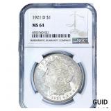 1921-S Morgan Silver Dollar NGC MS64