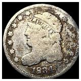 1834 Capped Bust Silver Half Dime LIGHTLY CIRCULAT