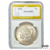 1921 Morgan Silver Dollar PGA MS65