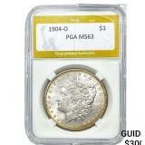 1904-O Morgan Silver Dollar PGA MS63