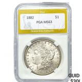 1882 Morgan Silver Dollar PGA MS63