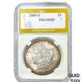 1904-O Morgan Silver Dollar PGA MS65