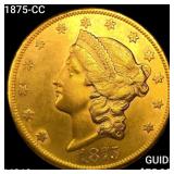1875-CC $20 Gold Double Eagle CHOICE BU+