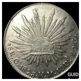1873/5 CaMM Mexico Silver 8 Reales Overstruck Date