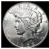 1923-S Silver Peace Dollar CHOICE BU