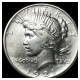 1921 Silver Peace Dollar CHOICE AU