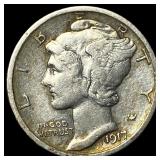 1917-S Silver Mercury Dime NEARLY UNCIRCULATED