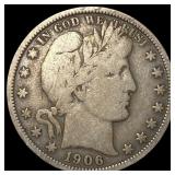 1906-O Silver Barber Half Dollar LIGHTLY CIRCULATE