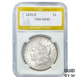 1879-O Morgan Silver Dollar PGA MS65