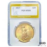 1927 $20 Gold Double Eagle PGA MS66
