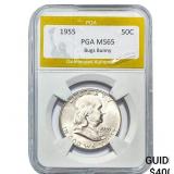 1955 Franklin Half Dollar PGA MS65 Bugs Bunny