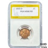 1935-D Wheat Cent PGA MS66 RD