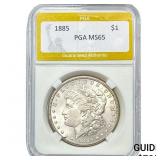 1885 Morgan Silver Dollar PGA MS65