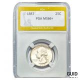 1937 Washington Silver Quarter PGA MS66+