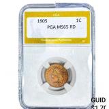 1905 Indian Head Cent PGA MS65 RD